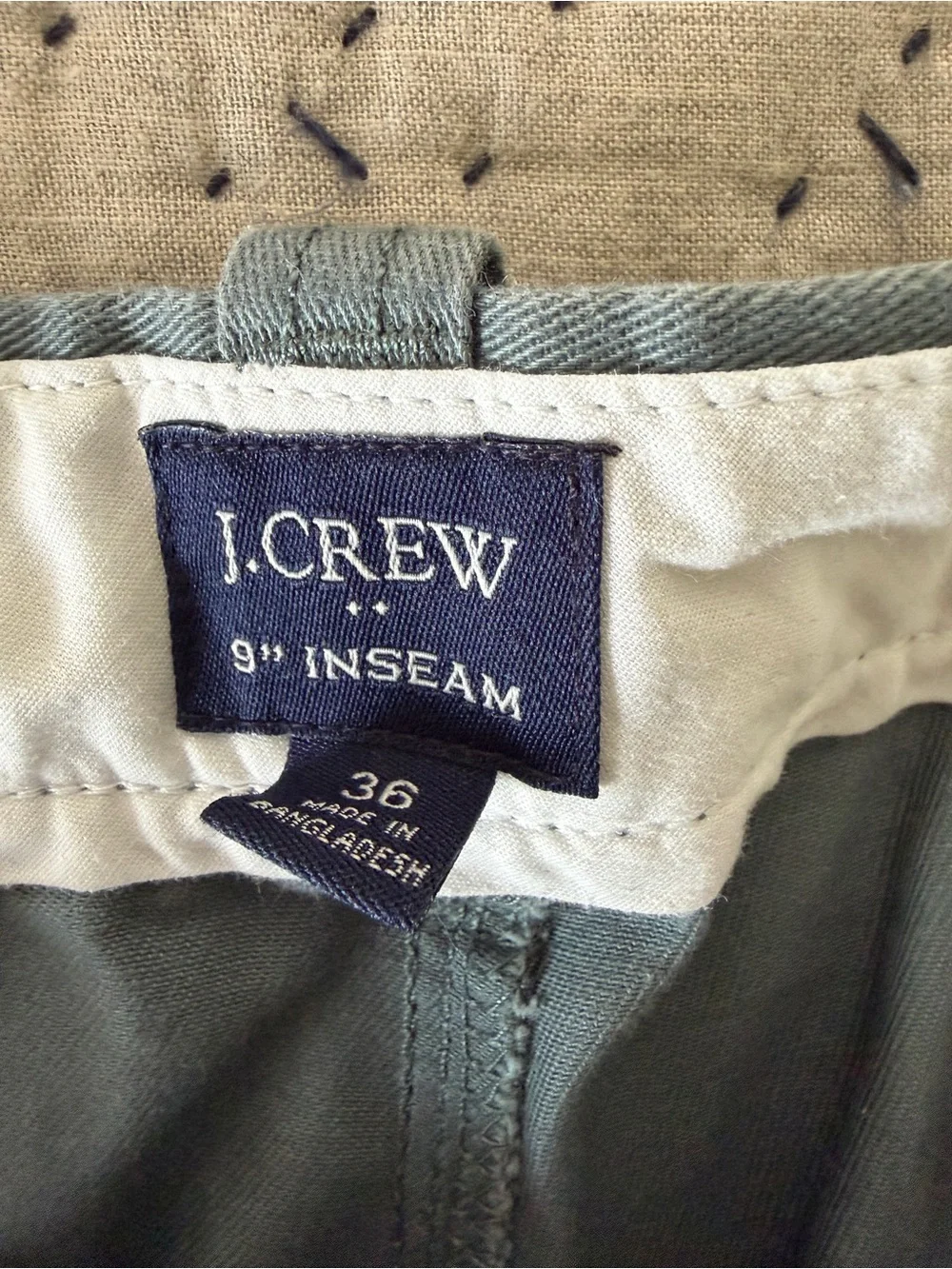 J. Crew Men's Slate Green Flat-Front Chino Shorts